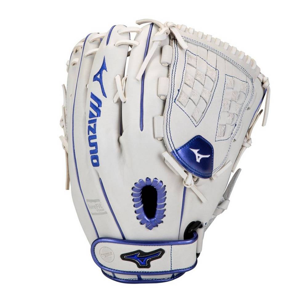 Damske Rukavice Mizuno MVP Prime SE Fastpitch 12.5" Softball Biele/Kráľovská Modrá Vypredaj GIZD4756